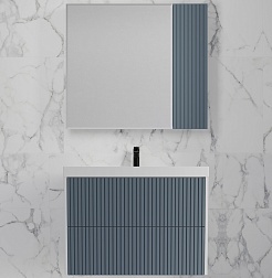 Style Line Мебель для ванной Стокгольм 80 подвесная графит софт – фотография-1